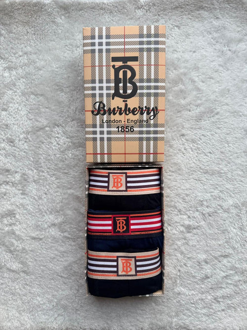 🤎 Burberry London England 1856 Özel Tasarım 3’lü Boxer Seti