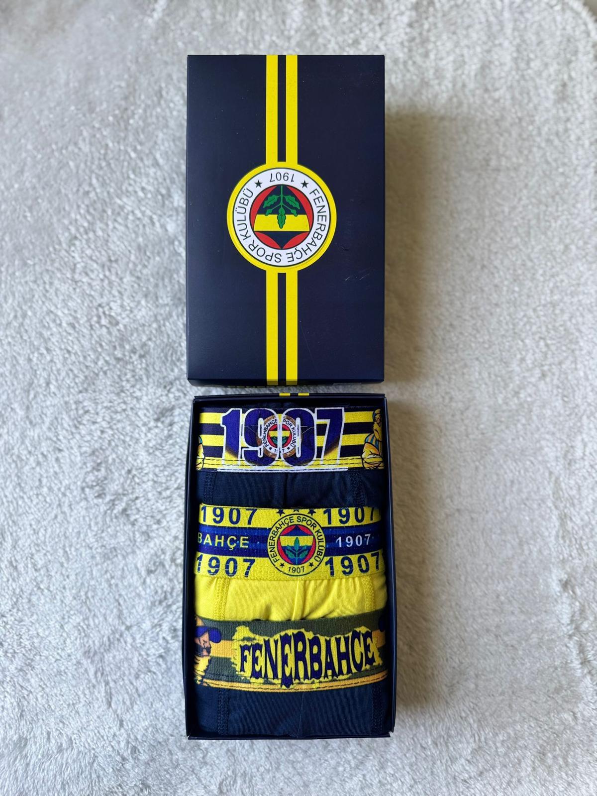 💛💙 Fenerbahçe 1907 Özel Tasarım 3’lü Boxer Seti