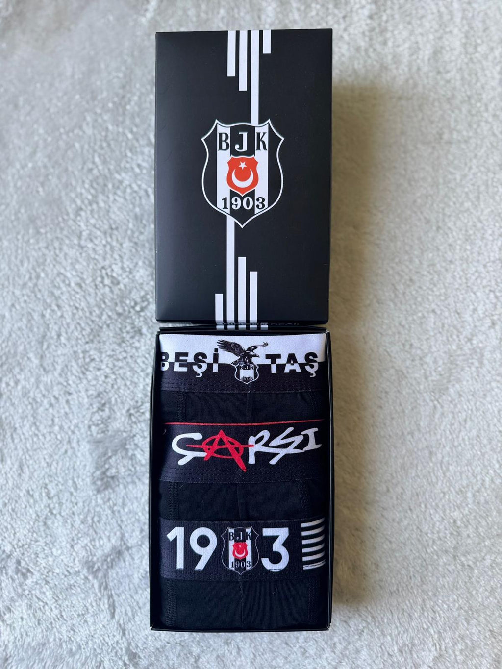 🦅 Beşiktaş 1903 Özel Tasarım 3’lü Boxer Seti