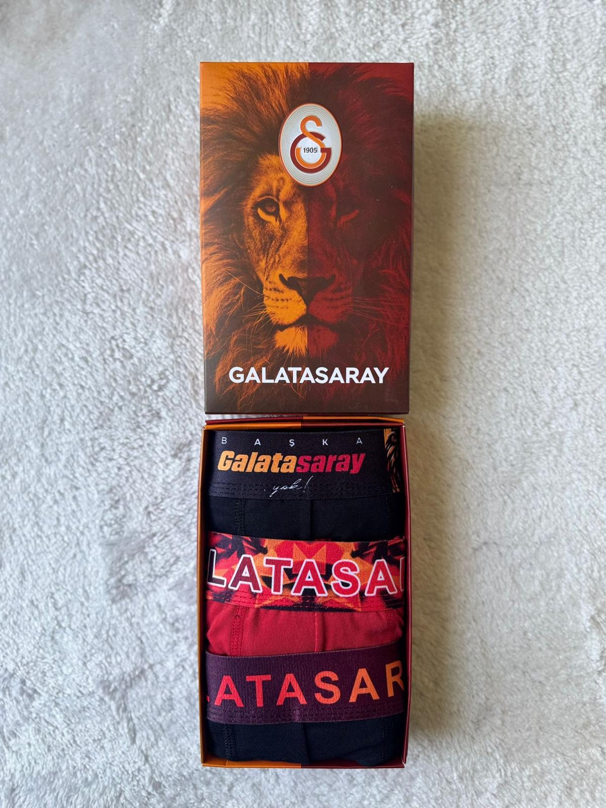 🦁 Galatasaray 1905 Özel Tasarım 3’lü Boxer Seti